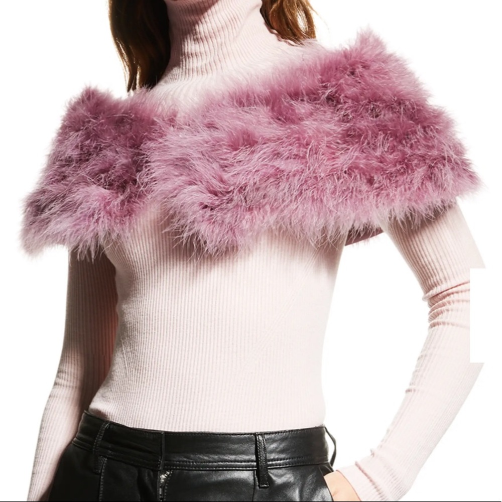 MARABOU FEATHER CAPE